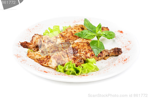 Image of fried chicken filet meat