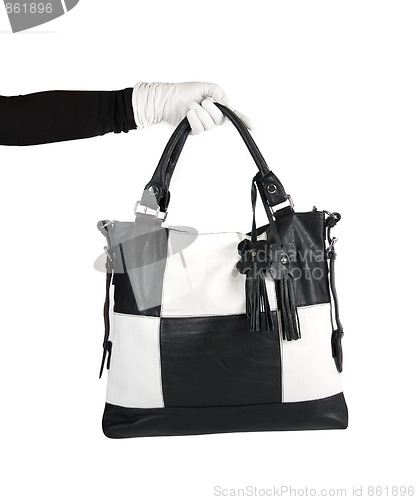 Image of Black and white bag