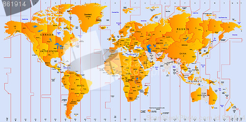 Image of Timezone map