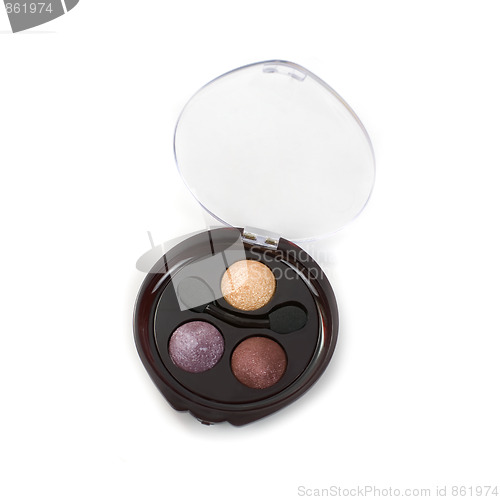 Image of cosmetic paints with warm tones