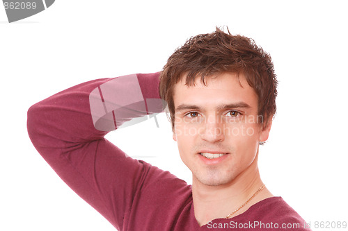 Image of young casual man portrait