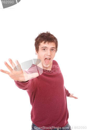 Image of young casual man portrait