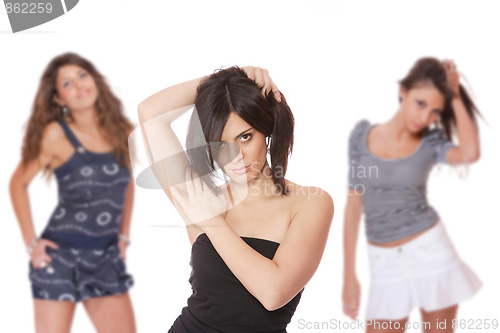 Image of Group of happy pretty girls