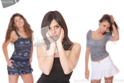 Image of Group of happy pretty girls