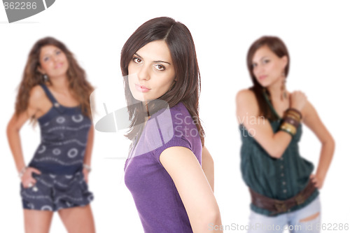 Image of Group of happy pretty girls