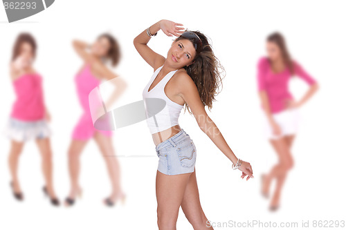 Image of Group of happy pretty girls