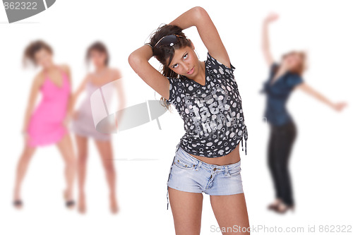 Image of Group of happy pretty girls