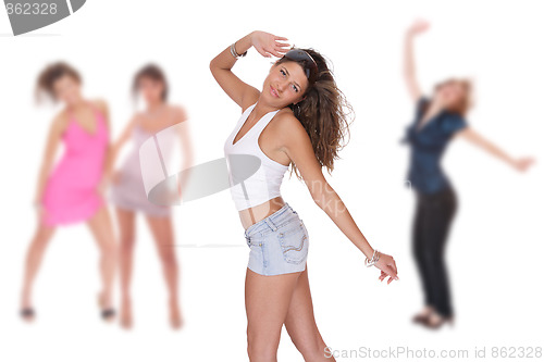 Image of Group of happy pretty girls