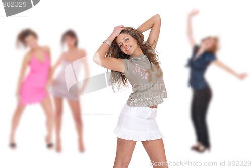 Image of Group of happy pretty girls