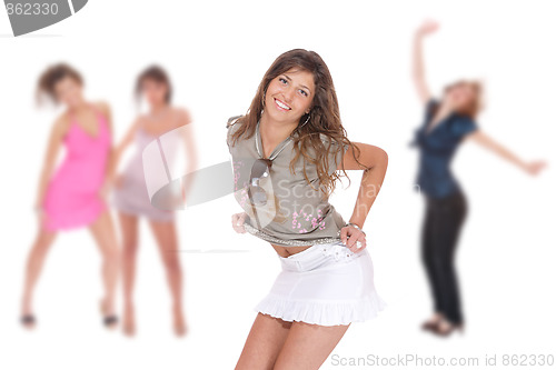 Image of Group of happy pretty girls