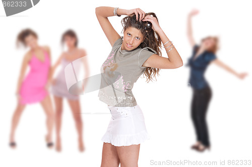 Image of Group of happy pretty girls