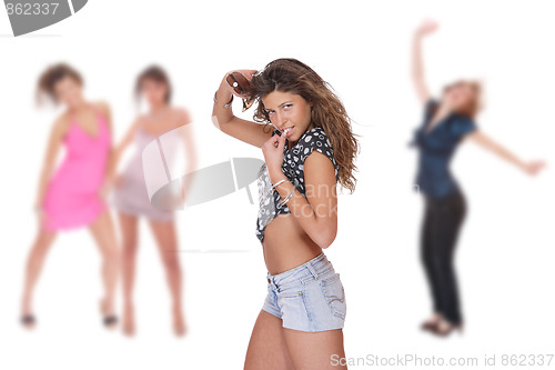 Image of Group of happy pretty girls