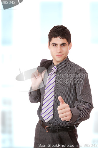 Image of young business man standing