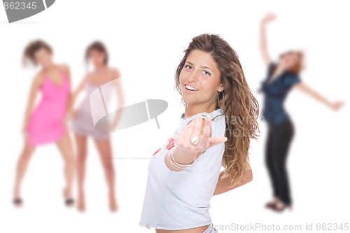 Image of Group of happy pretty girls
