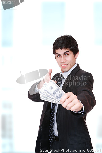 Image of young business man standing