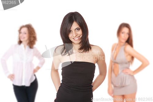 Image of Group of happy pretty girls