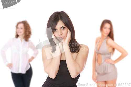 Image of Group of happy pretty girls