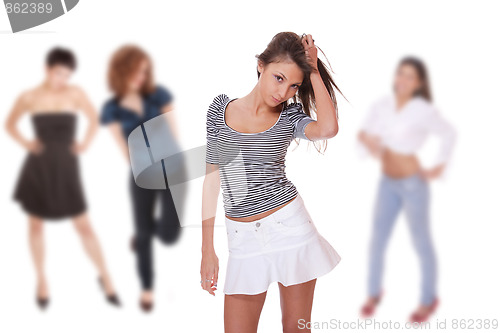 Image of Group of happy pretty girls