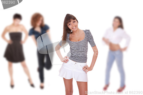 Image of Group of happy pretty girls