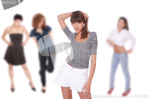 Image of Group of happy pretty girls