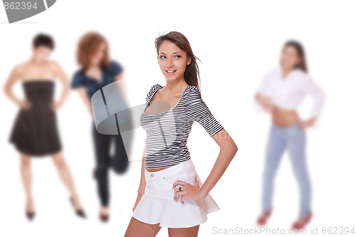 Image of Group of happy pretty girls