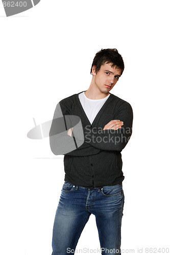 Image of happy young casual man portrait