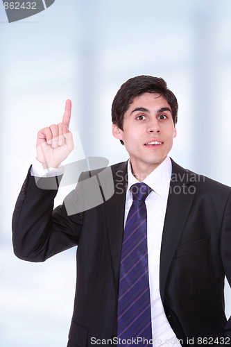 Image of young business man standing