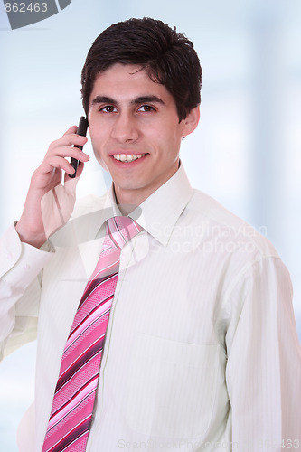 Image of young business man standing