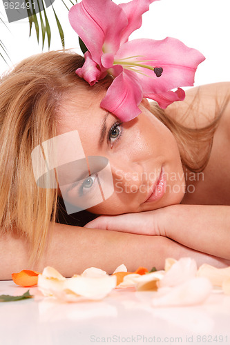 Image of Portrait of Fresh and Beautiful blond woman