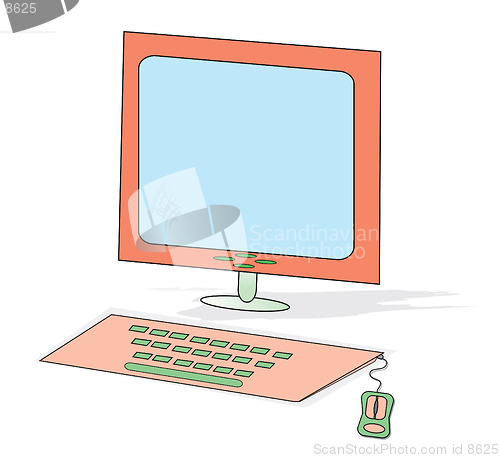 Image of Illustrated computer