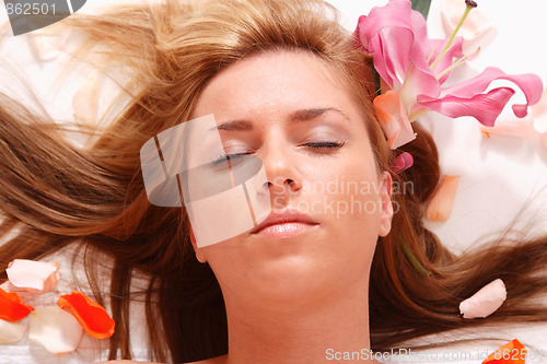 Image of Portrait of Fresh and Beautiful blond woman