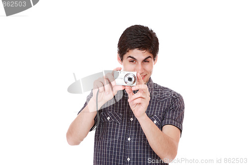 Image of Man taking pictures