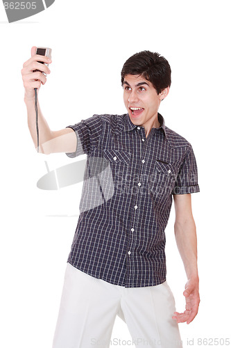 Image of Man taking pictures