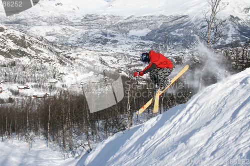 Image of Alpine skiing in Norway - off piste