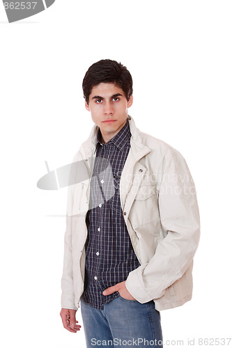 Image of young casual man portrait