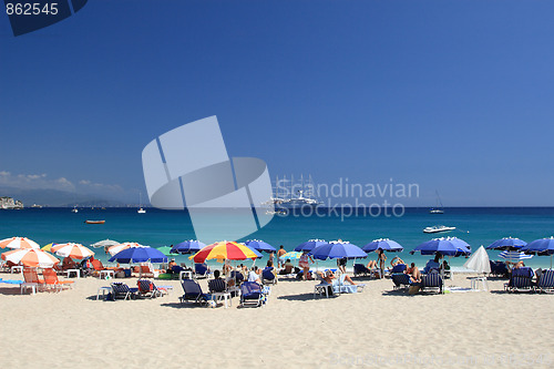 Image of summer on the beach in Greece