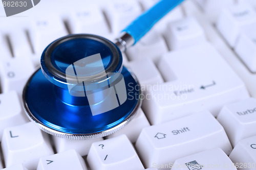 Image of blue stethoscope