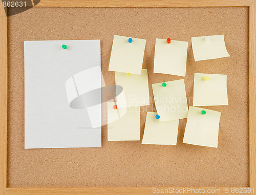 Image of notes on corkboard