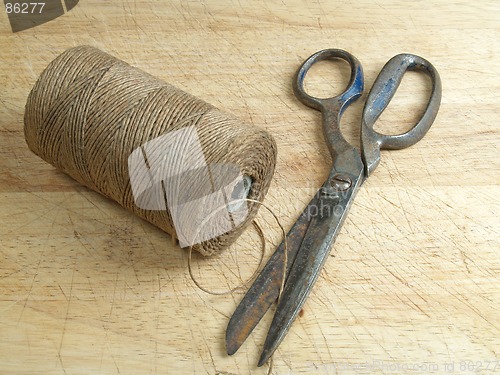 Image of String and Scissors