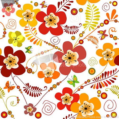 Image of Vivid seamless floral pattern