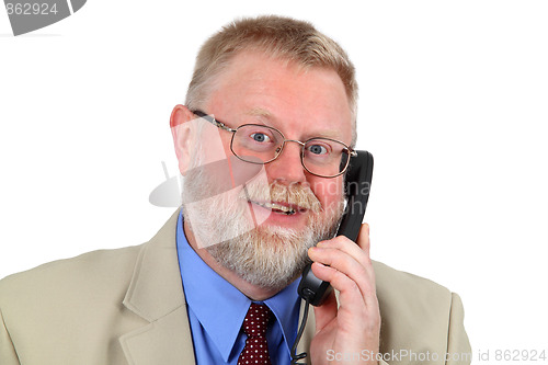 Image of Businessman calling