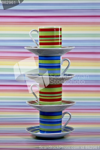 Image of Striped Coffee Cups