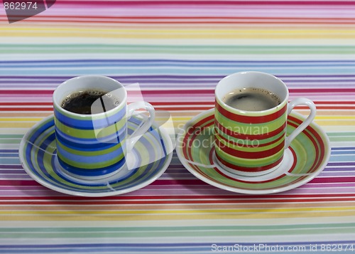 Image of Striped Coffee Cups