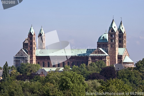 Image of South side of the roman cathedral as Speyer, Germany