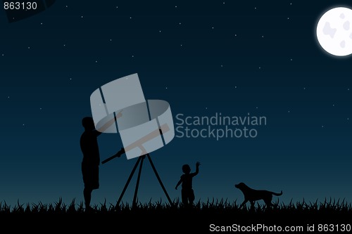 Image of Family Stargazing