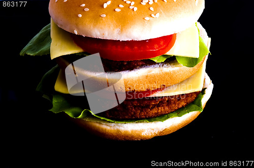 Image of black burger