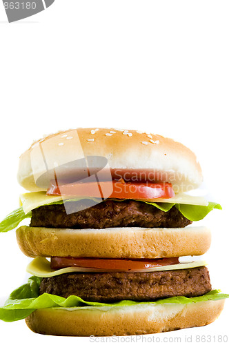 Image of huge cheeseburger