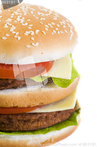 Image of closeup burger