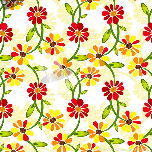 Image of Seamless floral vivid pattern 