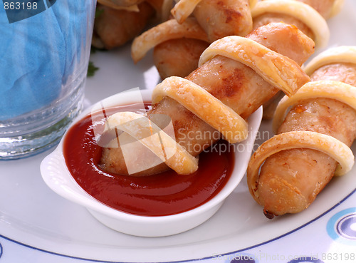 Image of Twisted Pastry Sausages